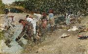 Francisco Pradilla Ortiz Galician Washerwomen oil painting artist